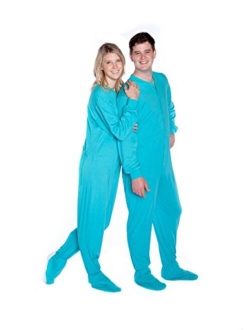 Big Feet Pajama Co. One Piece Cotton Knit Adult Men's & Women's Footed Onesie Pajama