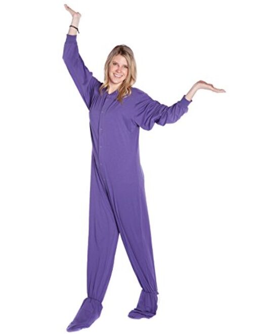 Big Feet Pajama Co. One Piece Cotton Knit Adult Men's & Women's Footed Onesie Pajama