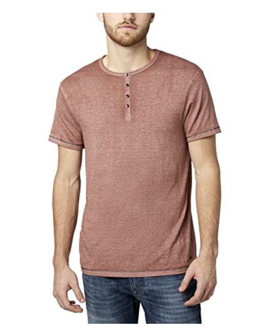 Buffalo David Bitton Men's Short Sleeve Kasum Henley