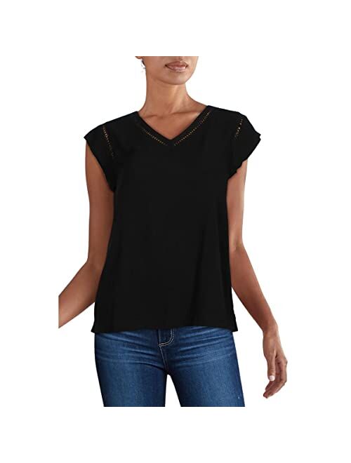 Buffalo David Bitton Ladies' Short Sleeve V-Neck Top