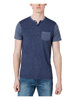 Men's Short Sleeve Split Neck Henley