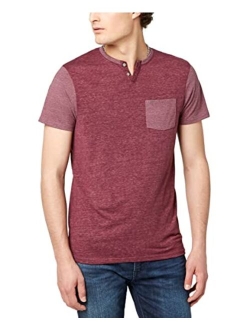 Men's Short Sleeve Split Neck Henley