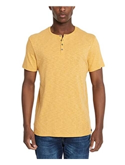 Men's Short Sleeve Split Neck Henley