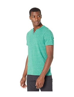 Men's Short Sleeve Split Neck Henley