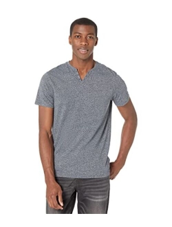 Men's Short Sleeve Split Neck Henley