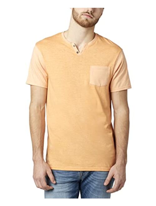 Buffalo David Bitton Men's Short Sleeve Split Neck Henley