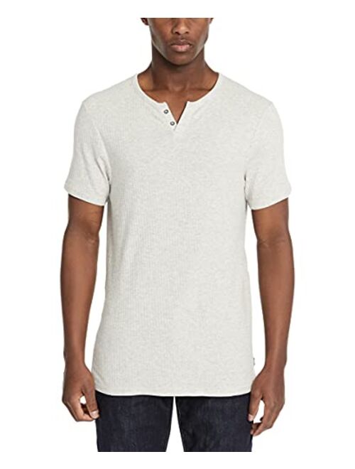 Buffalo David Bitton Men's Short Sleeve Split Neck Henley