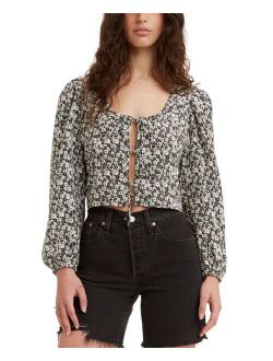 Levi'sEmbry Tie-Front Floral-Print Blouse