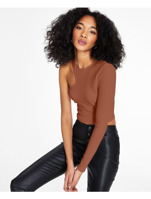 Bar III One-Shoulder Crop Top, Created for Macy's