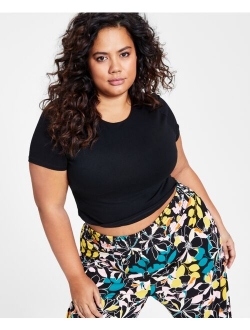 Plus Size Bodycon Crop Top, Created for Macy's