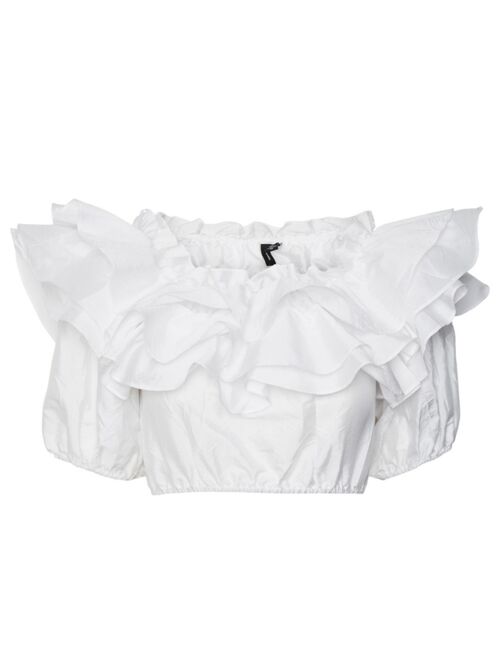 Vero Moda Women's Ree Crop Frill Top