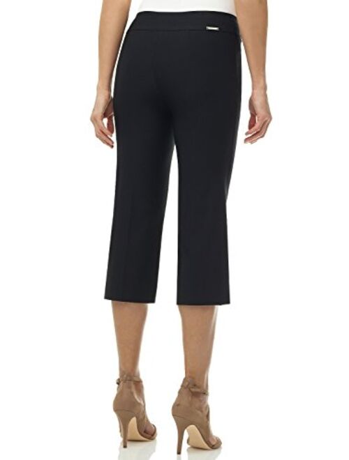 Rekucci Women's Ease into Comfort Capri with Button Detail