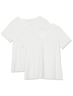 Women's Classic-Fit Short-Sleeve V-Neck T-Shirt, Pack of 2