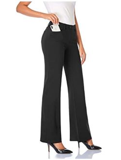 Tapata Women's 28''/30''/32''/34'' Stretchy Bootcut Dress Pants with Pockets Tall, Petite, Regular for Office Work Business