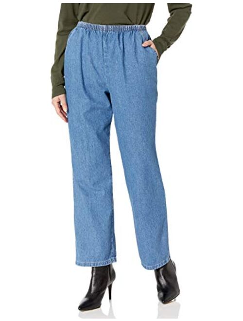 Chic Classic Collection Women's Cotton Pull-on Pant with Elastic Waist