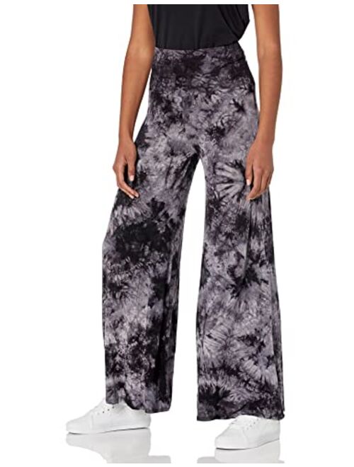 Made By Johnny MBJ Women's Casual Comfy Solid/Tie Dye Wide Leg Palazzo Lounge Pants (XS~5XL)