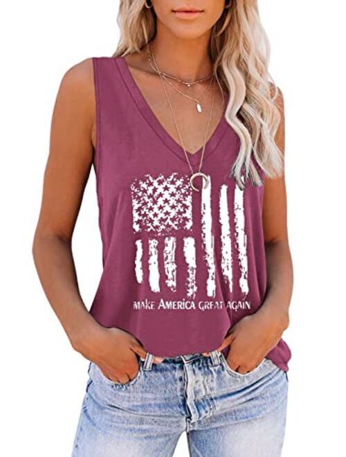 ETCYY Sleeveless Tank Tops for Women Summer Tops V Neck Tie Dye Cute Printed Loose Fit Workout Yoga Shirt