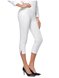 Tapata Women's Capri Dress Pants 19"/20.5" Cropped Office Pants with High Waist Slacks Stretchy Cuff Pants Business Casual