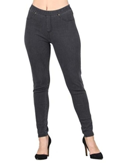 Lildy Women's Denim Jeggings, Stretchable Cotton Blend