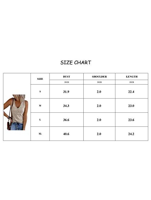 Saodimallsu Womens V Neck Tank Tops Summer Ribbed Sleeveless Henley Shirts Casual Loose Button Up Cami Knit Tees