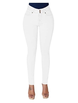 Roswear Women's High Waisted Skinny Stretch Butt Lifting Jeans