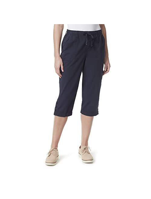 Gloria Vanderbilt Women's Ilona Pull on Button Detail Capri