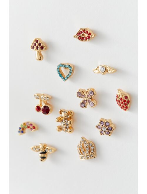 Urban outfitters Mismatch Rhinestone Post Earring Set