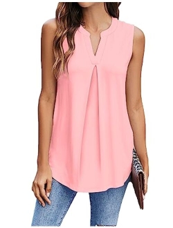 Newchoice Womens Tank Tops V Neck Sleeveless Summer Shirts Loose Casual Tops Blouse