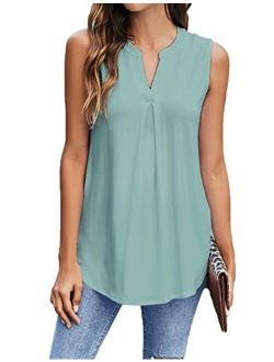 Newchoice Womens Tank Tops V Neck Sleeveless Summer Shirts Loose Casual Tops Blouse