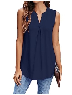 Newchoice Womens Tank Tops V Neck Sleeveless Summer Shirts Loose Casual Tops Blouse