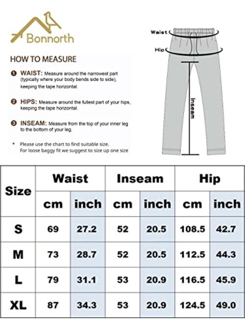 Bonnorth Women's Cotton Linen Drawstring Elastic Waist Loose Wide Leg Cropped Pants with Pockets