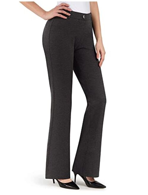 Inno Women's 30" 32" Bootcut Dress Pants Bootleg Slacks Pull-on Business Casual for Office