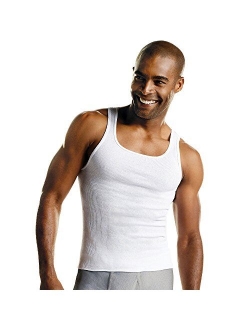 Men's 6-Pack Tagless Cotton Tank Undershirt