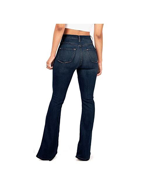 Cixulena Bootcut Jeans for Women Mid Rise Stretchy Slim Denim Pants