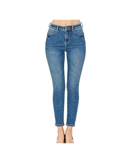 Wax jean Women's Butt I Love You Push-Up Classic 5-Pocket Ankle Skinny Jeans