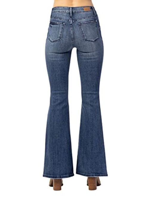 Judy Blue Women's High Waist Trouser Flare Jeans