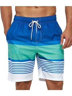 SILKWORLD Mens Swimming Shorts Quick Dry Beach Trunks Swimwear with Mesh Lining