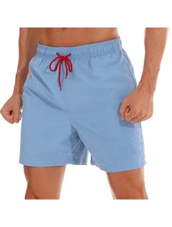 SILKWORLD Men's Swim Trunks Quick Dry Beach Shorts with Pockets