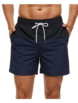 SILKWORLD Men's Swim Trunks Quick Dry Beach Shorts with Pockets