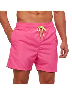 SILKWORLD Men's Swim Trunks Quick Dry Beach Shorts with Pockets