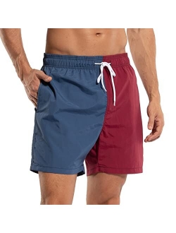 SILKWORLD Men's Swim Trunks Quick Dry Beach Shorts with Pockets