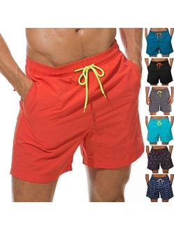 SILKWORLD Men's Swim Trunks Quick Dry Beach Shorts with Pockets