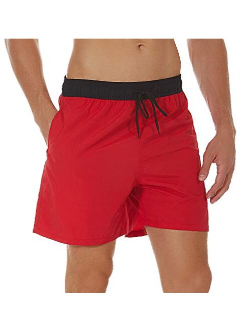 SILKWORLD Men's Swim Trunks Quick Dry Beach Shorts with Pockets