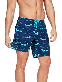 Men's Swim Trunks 7 Inch Inseam with 4 Way Stretch and Classic Styles