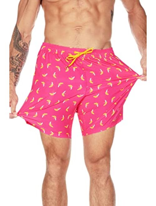 Tipsy Elves Men's Swim Trunks 7 Inch Inseam with 4 Way Stretch and Classic Styles