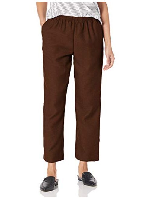 Alfred Dunner Women's Pull-On Style All Around Elastic Waist Polyester Cropped Missy Pants