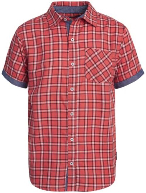 Ben Sherman Boys’ Shirt – Casual Short Sleeve Button Down Collared Shirt (Size: 8-18)