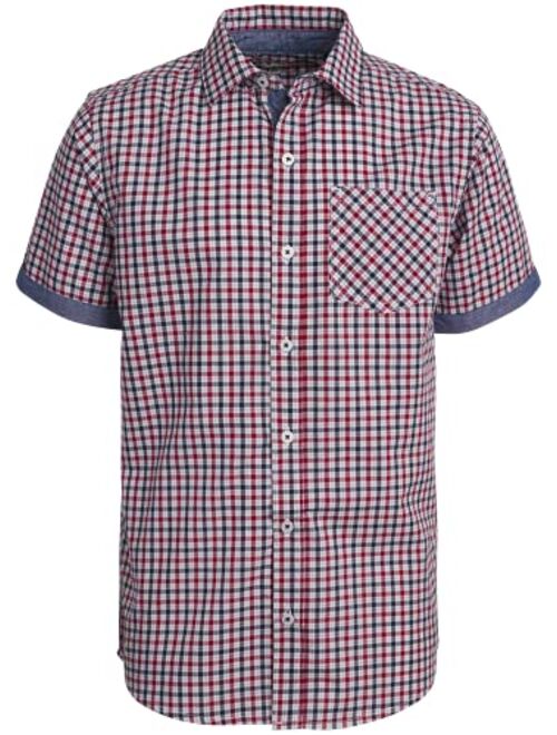 Ben Sherman Boys’ Shirt – Casual Short Sleeve Button Down Collared Shirt (Size: 8-18)