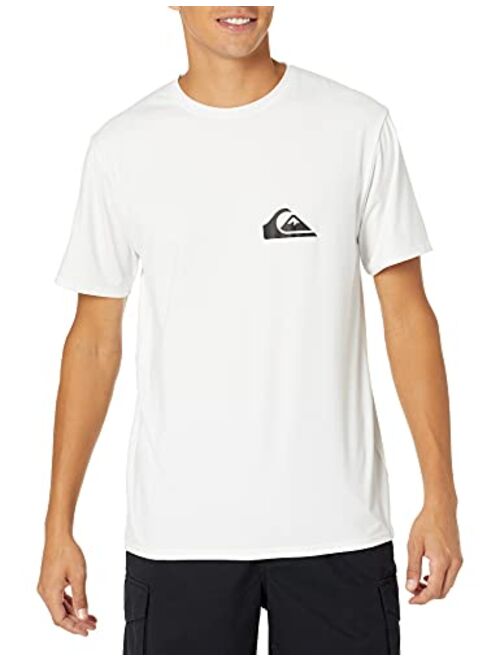 Quiksilver Men's Solid Streak Short Sleeve Rashuguard UPF 50 Sun Protection Surf Shirt