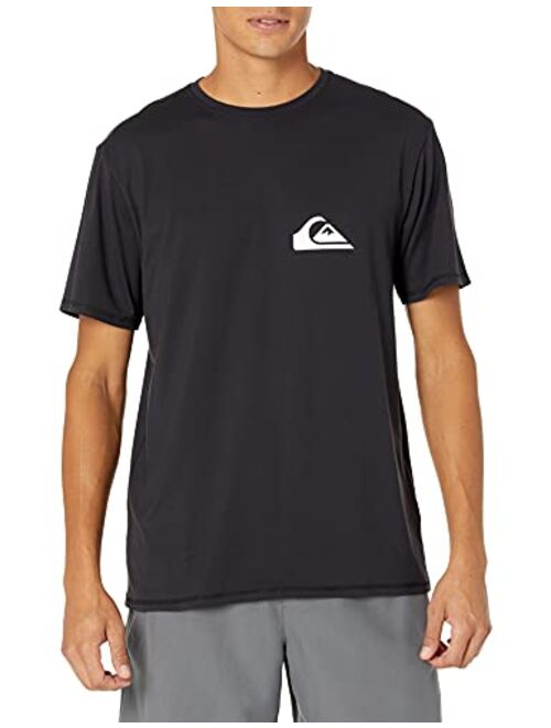 Quiksilver Men's Solid Streak Short Sleeve Rashuguard UPF 50 Sun Protection Surf Shirt